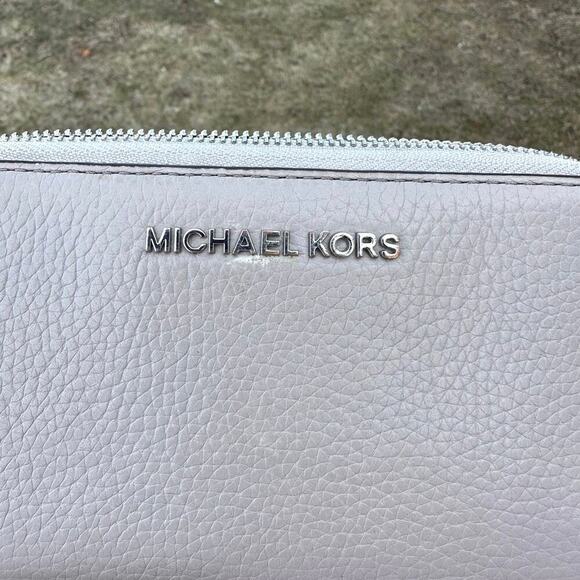 Michael Kors Jet Set Large Flat Multifunction Pebbled Leather Wristlet‎ Wallet - Picture 10 of 12